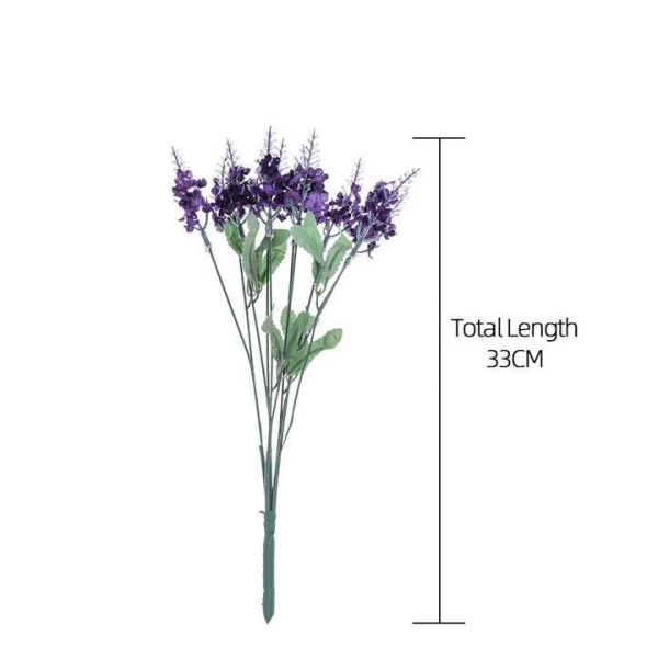 2025  Artificial Lavender Flower Bouquet 10 Heads Artificial Silk Lavender Bushes Flowers  for Wedding Home Outdoor Decoration