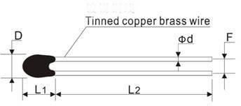 MF52A Epoxy Resin Type NTC Thermistor Sensor Is Suitable For Battery Temperature Sensors In The Automotive Industry