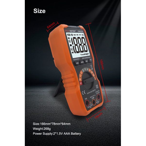 MAX value function Auto Range Digital Multimeter 600V Voltmeter 20MOhm resistance measurement electric meter