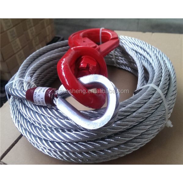 6x36+PP Steel Wire Rope Sling Assembly ASTM Construction Galvanized