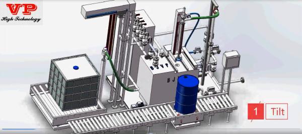 Quality Automatic 200 L Drum Decanting Unit 6 Min/BBL No Cross Contamination for sale