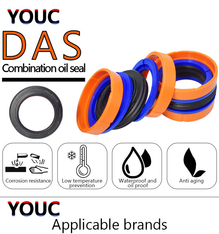 Orange Blue KDAS Seal DAS Piston Seal TPM Hydraulic Cylinder Seal PU POM NBR