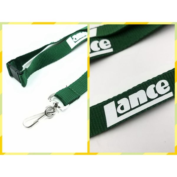 Personalized Advertising Imprint Polyester Lanyards Custom Logo 0.6mm To 2.5mm Thickness