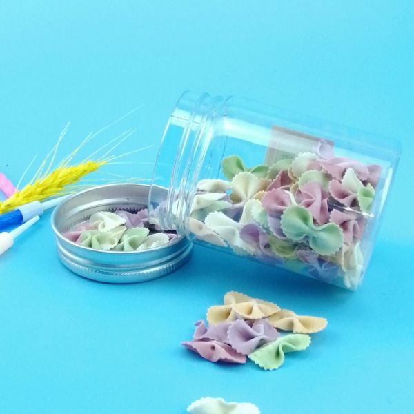 Peanut 170 Ml Plastic Screw Jars With Aluminum Sliver Cap