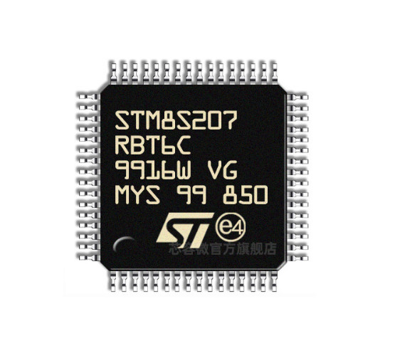 MCU 24MHz, 8-Bit MCU LQFP-64 STM8S208RBT6 Suitable for smart door lock and fingerprint lock scheme