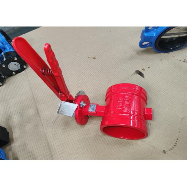 Clamp Connection Water Medium Handle Power Butterfly Valve Fire Protection
