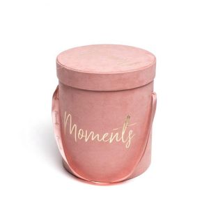 China Gold Black Round Gift Box Packaging / Recycled Preserved Flower Rose Box on sale