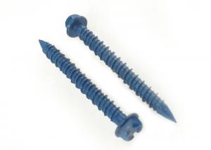 China Hex Washer Head Concrete Screws Blue Steel 7.5mm Fastener for Cement Board on sale