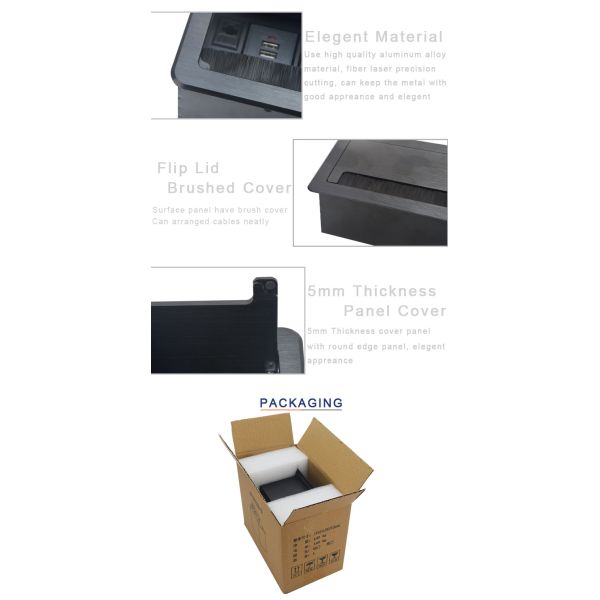 conference table mount intelligent power socket outlet for office desk