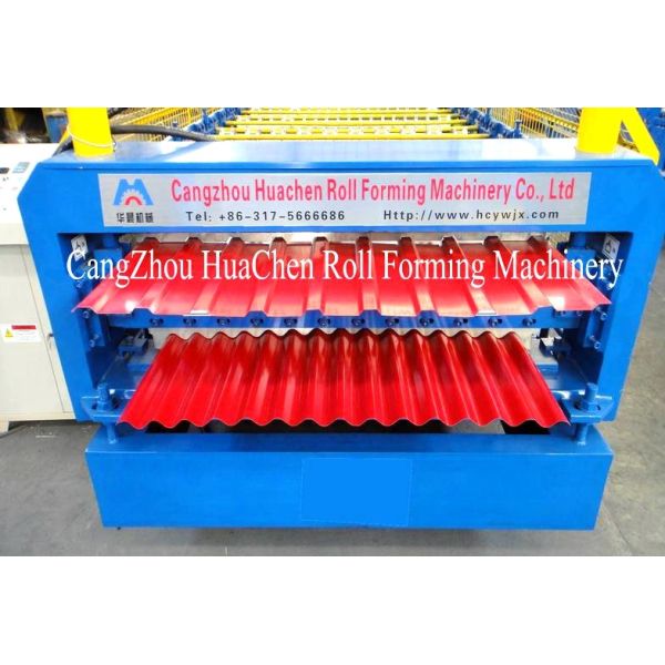 High speed double layer building used metal roofing roll forming machine