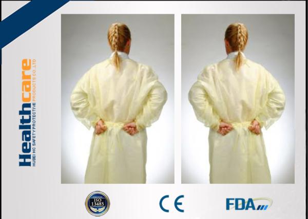 Quality Non - Irritating Disposable Isolation Gowns Non-woven 16-70G Patient Exam Gowns  for sale