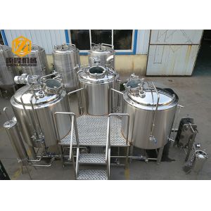 China 3 Vessels Micro Brewing Systems Abrasion Resistant 500L / 1000L Tanks wholesale