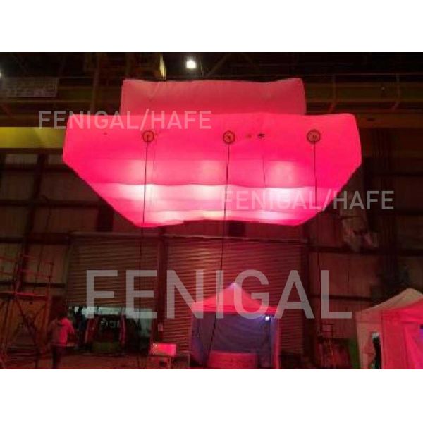 LED RGBWA Inflatable Lighting Balloon 20x20ft 6x22ft Dia