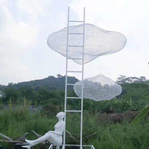 China Square Decoration Contemporary Metal Sculpture ,Thought on the Cloud Metal art sculpture wholesale