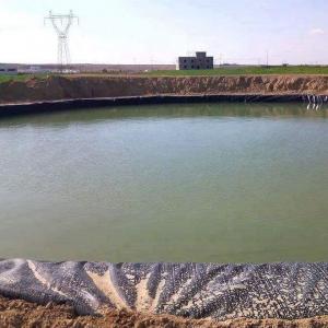 China 1m-8m Width Fish Tank Dam Pond Liner with HDPE Geomembrane and Double Smooth Surface wholesale