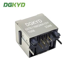 DGKYD52TE1166GWA1DY1008 6P6C RJ11 Connector 180° Vertical Interface Without