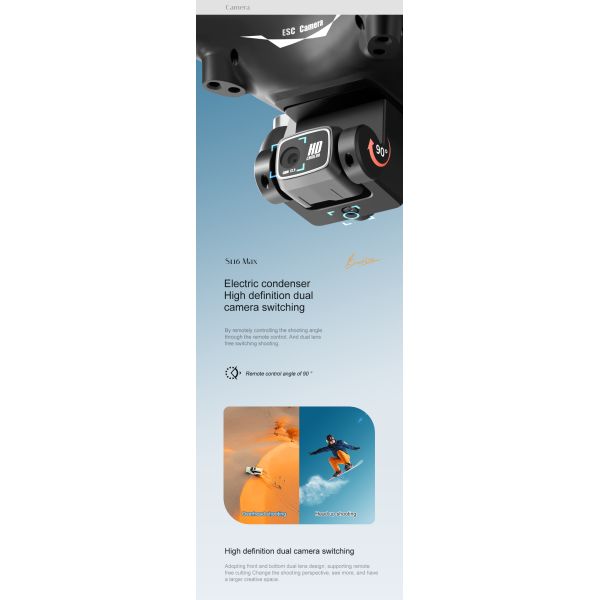 S116 Drone with 1KM Image Transmission Distance HD Dual Camera Optical Flow Positioning and Four Side Obstacle Avoidance