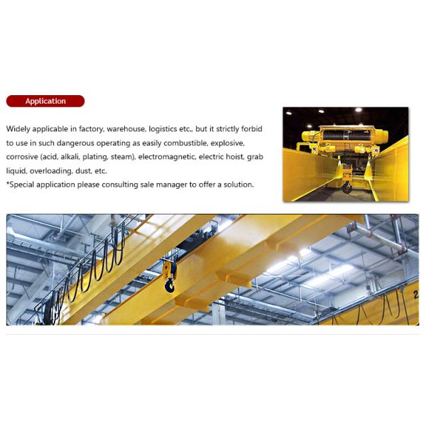Plants Double Girder Overhead Crane 220V 440V 50/60HZ 3 Phase