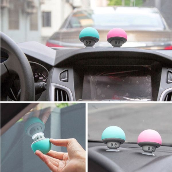 Cartoon Mushroom Wireless Bluetooth Speaker Waterproof Sucker Mini Portable
