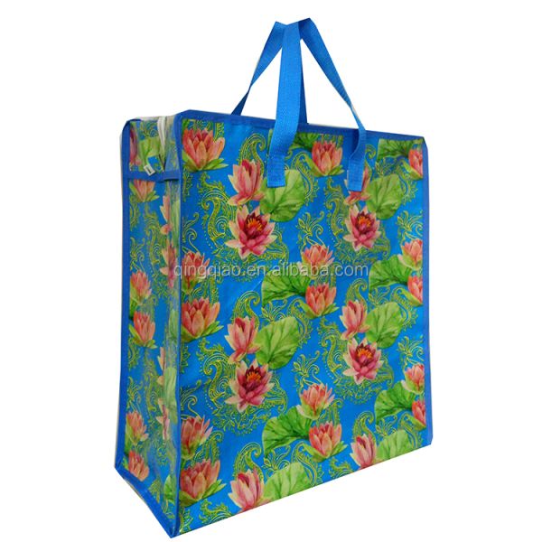 Factory And Customized Durable Transparent PP Plastic Shopping Bag With Logo Printing PP Woven Shopping Bag