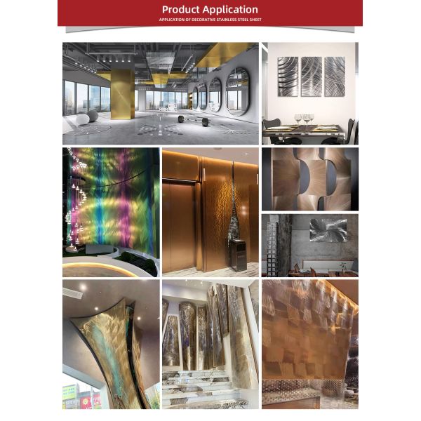 SS 201 304 316 Grade Sheet 3D Laser Texture Color Stainless Steel Sheet Polished Pattern Metal Sheet