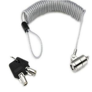 China High quality customized request clear safety coil lanyard with mini lock with keys on sale