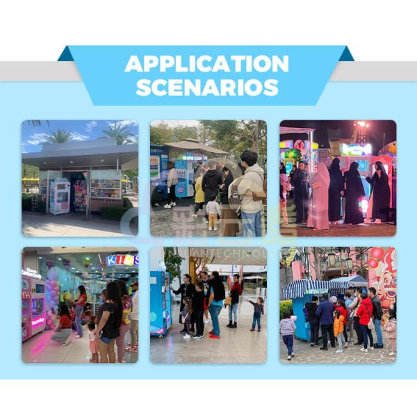 3000W Automatic Candy Floss Vending Machine For Pink / Blue Cotton Candy Delights