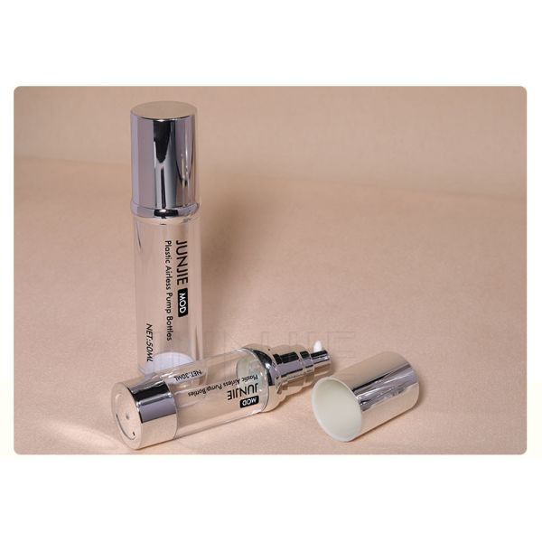 Round Shape Airless Cosmetic Pump Bottle 20ml 30ml 50ml 100ml Plastic Luxury Lotion Bottle