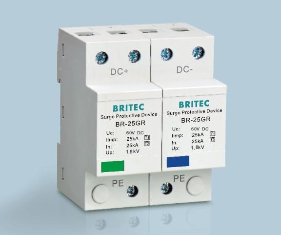 Quality BR-25GR 48V Class I Low Voltage Lightning Arrester 25kA 48V SPD Surge Filter  lightning protector for sale