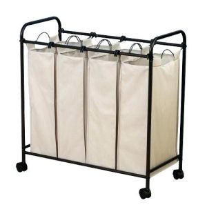 Commercial Use Large Laundry Hamper With 3 Fabric Washable Bags