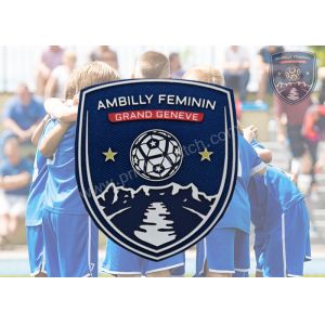 Buy cheap 3D Football Team Patches Nylon Custom Clothing Patch High Density from wholesalers