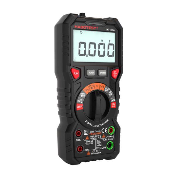 Quality LCD Display Red And Black Automatic Digital Multimeter for sale
