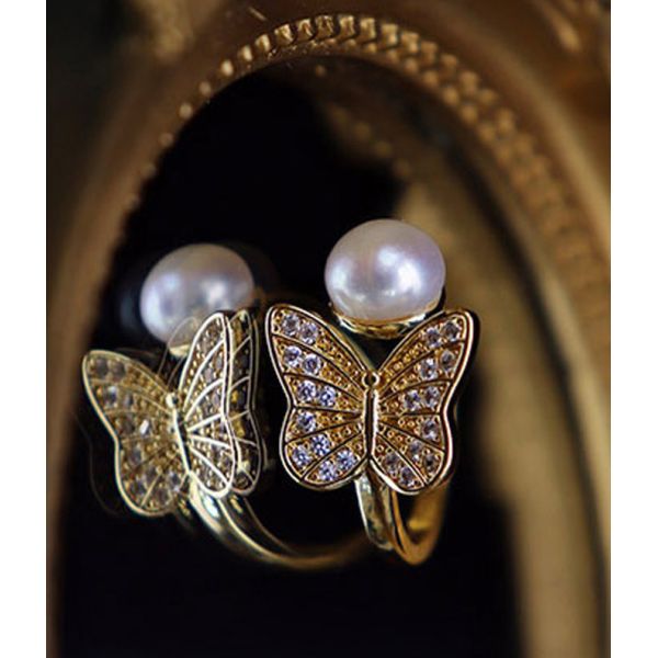 Butterfly Natural Pearl Necklace For Women Elegant Butterfly Pearl Chokers Necklace Wedding Gift Pearl Necklace Jewelry