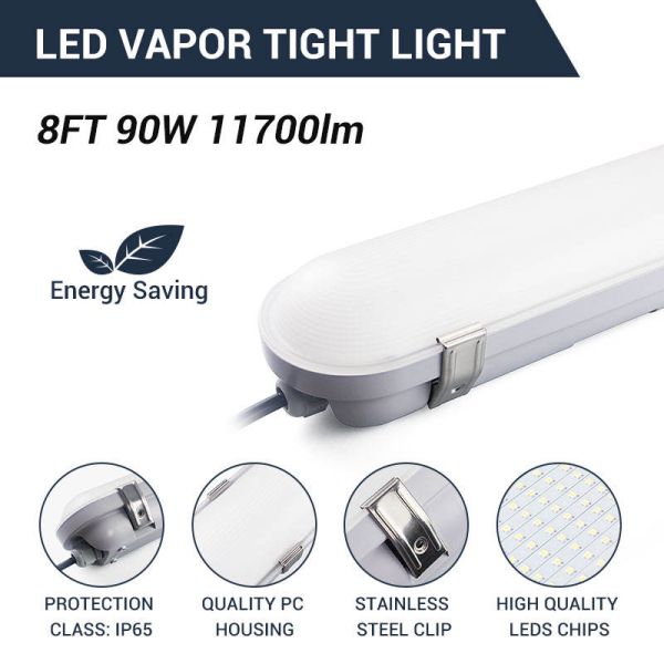 4ft CCT Changed Waterproof Beam Lights Ip65 led linear vapor proof luminaire tr-iproof lamp