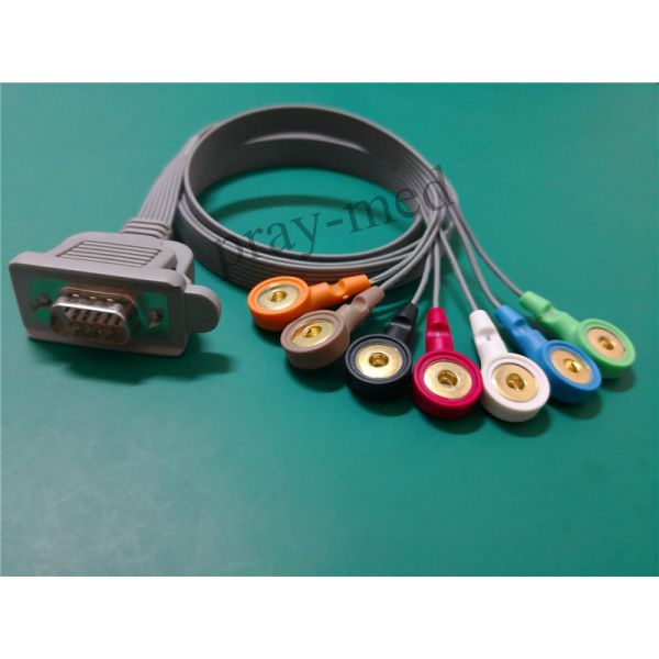 DMS 15 Pin Connector ECG Patient Cable 1m Length with CE,ISO