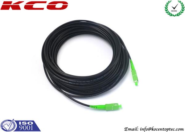Quality Outdoor Exterior SC / APC Fiber Optic Patch Cord With Black 3.5mm Diameter PE Sheath Cable for sale