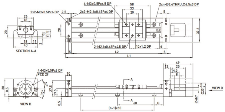 Compact Single Axis Robot High Rigidit Linear Modules Ultrahigh Precision KK40