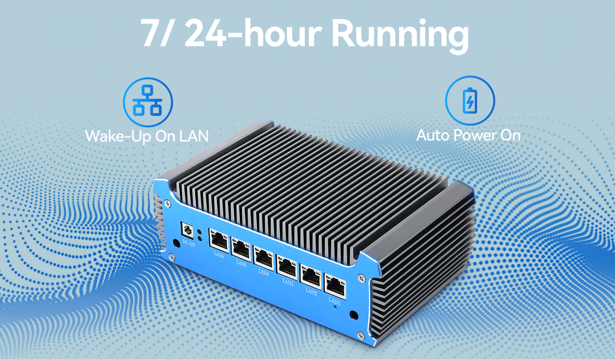 6 RJ45 Ethernet Soft Router PC With DDR4 Up To 8G And Intel Celeron 3865U Processor