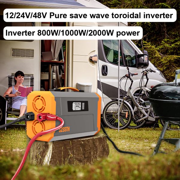 800W 1000w Car Power Inverter Vehicle Inverter 12V 24V 48V 220V DC AC For Camping