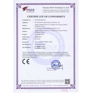 Guangzhou Xingchen Lighting Factory Certifications