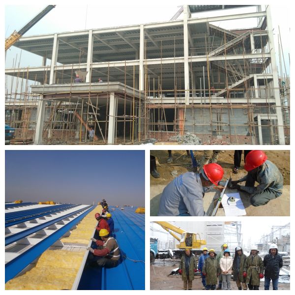 ASTM A36 Prefabricated Multi Storey Building Steel Structure Exhibition Hall Customized