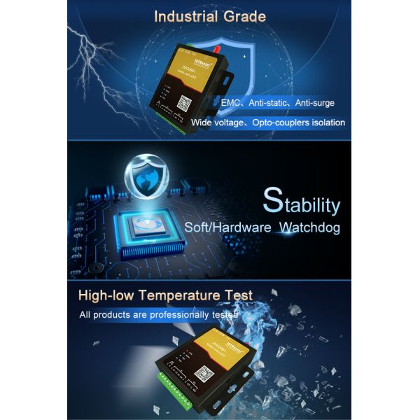 Long Range RS485 To LORA Gateway 434MHz RTU Smart Remote Monitoring IOT Solution