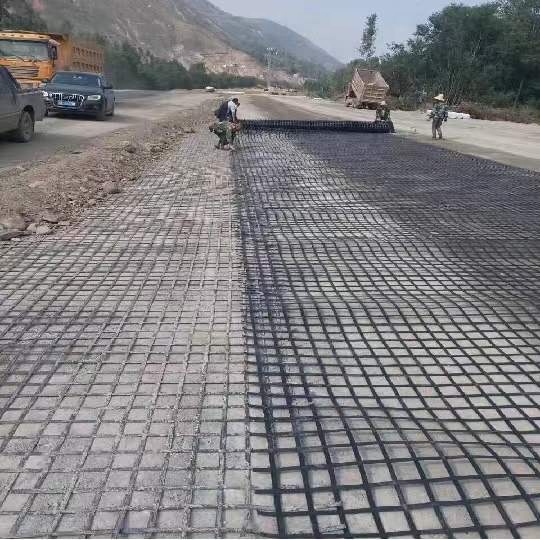 Black Steel Plastic Weled Geogrid Reinforcement for Modern Road Construction
