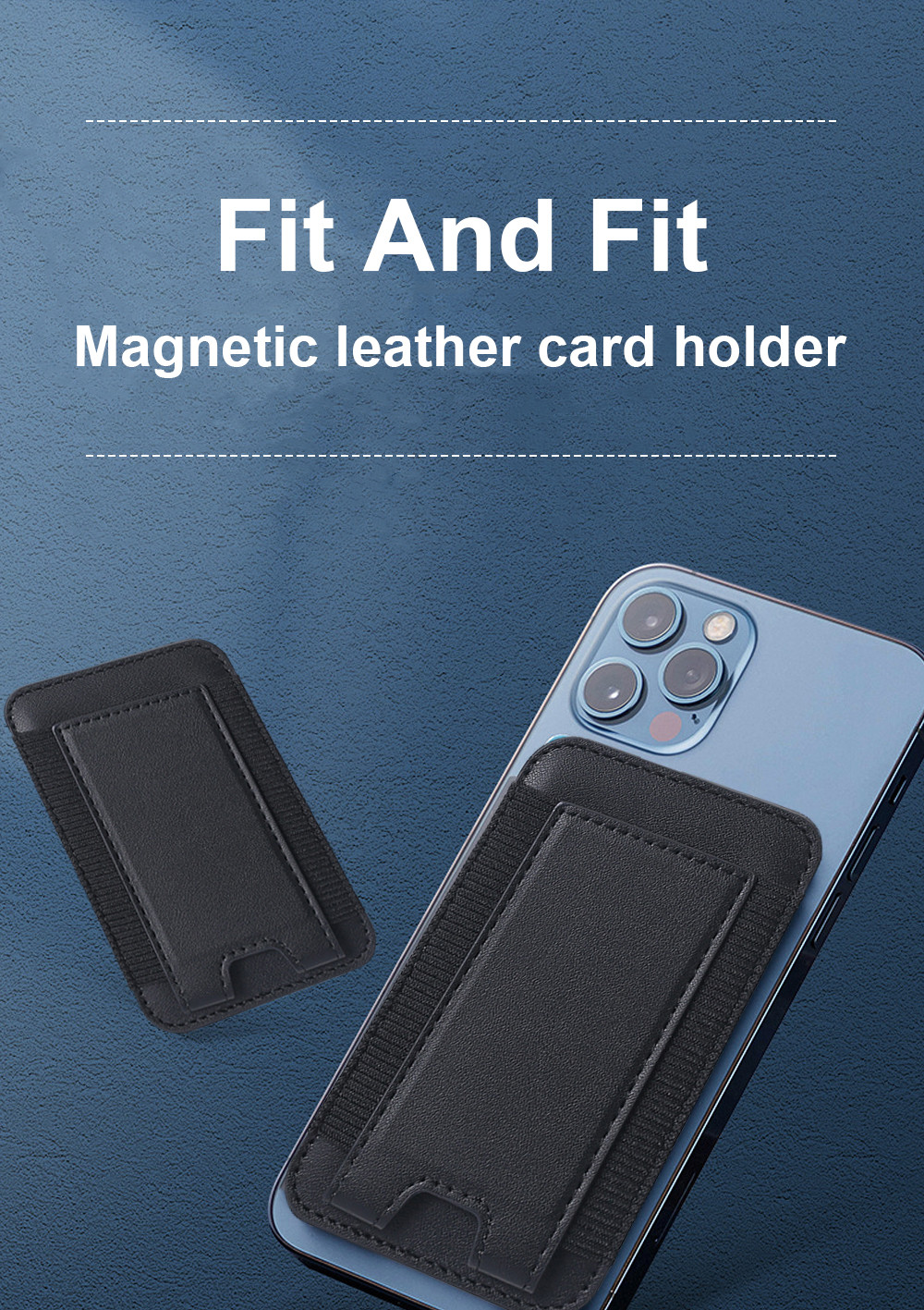 Vegan Leather Magsafe Wallet Origami iPhone Magnetic Card Holder OEM / ODM