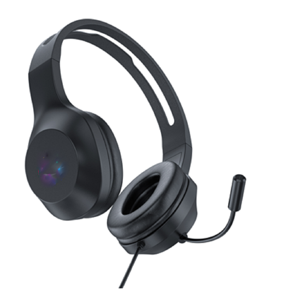 ETEK Gaming Wired Headphones 50mm Driver 20Hz-20kHz Response Omnidirectional Mic 2.0M Cable