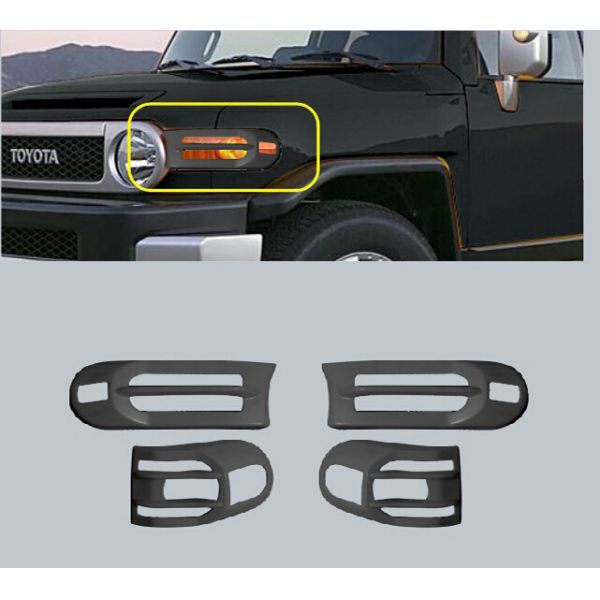 ABS Plastic LED Headlamp Cover Auto Accessories for Toyota Fj Cruiser Light Shade