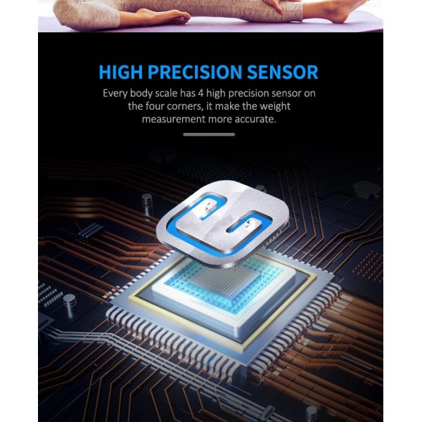 Automatic On / Off Wireless Smart Bluetooth Body Analyser Scale