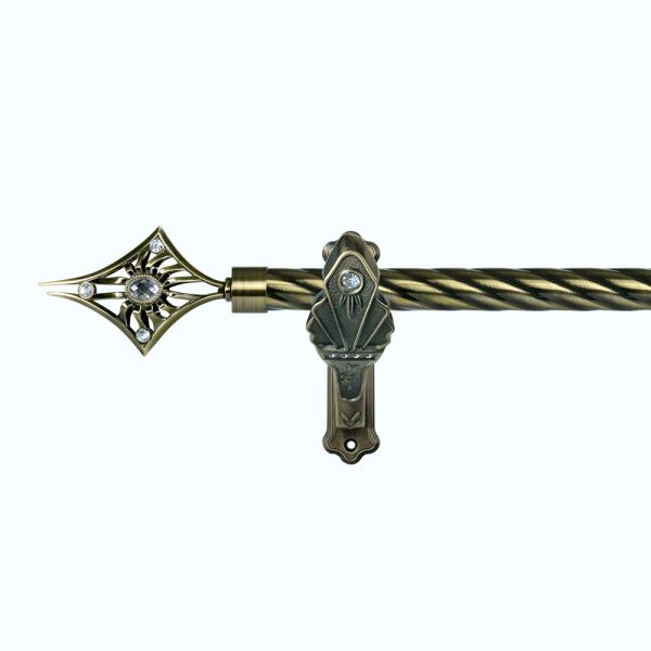 Muslim Finial Style with diamonds Iron Pipe 22 / 28 MM Curtain Rods AB color