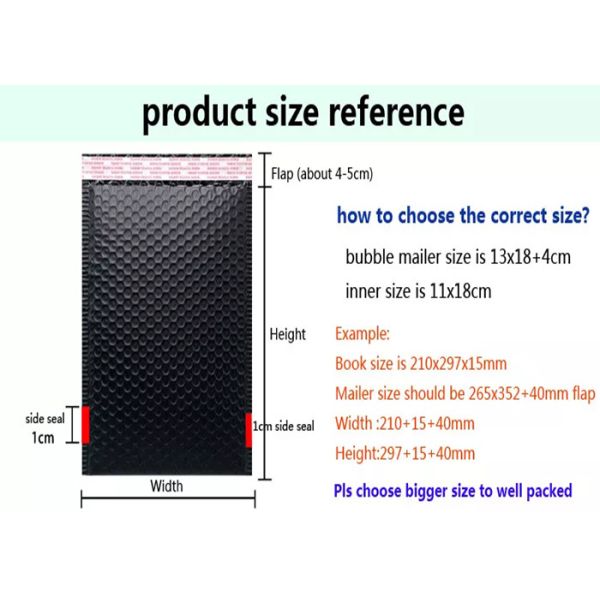 Multi Sizes Blue Shipping Bubble Mailers Padded Aluminum OPP Materials