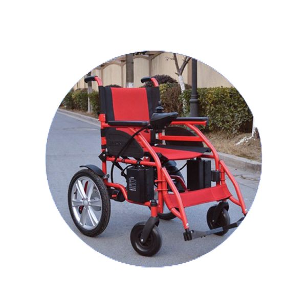 24V 250W Lightweight Folding Motorized Electric Wheelchair Aluminum Alloy
